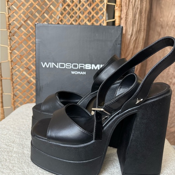 Windsor Smith Black Platform Sandals - Picture 9 of 14